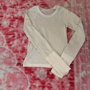 White Lululemon swiftly tech long sleeve